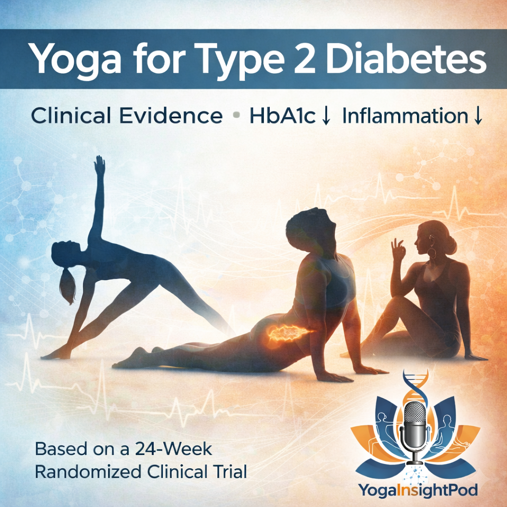 Yoga for Type 2 Diabetes: 24 Week Clinical Trial Shows Improved HbA1c, Inflammation & Cardiovascular Risk