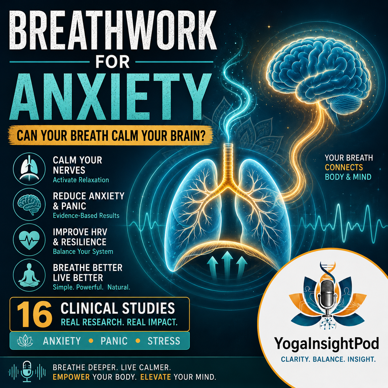 Breathwork for Anxiety Disorders: Can Breathing Techniques Calm the Anxious Brain? Evidence from 16 Clinical Studies